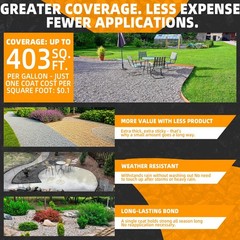 Shabebe Rock Glue 2 Gallon 99 Stronger 3X Coverage Vs Regular Formulas Mulch