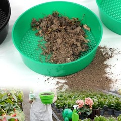 Gardening Sand Soil Compost Sifter, 4 Pack Rock Garden Sieve, Round Plastic