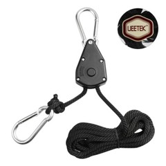 4Pcs 1/8″ Grow Light Ratchet Rope Hanger Yoyo for Grow Light Fixtures Gardening