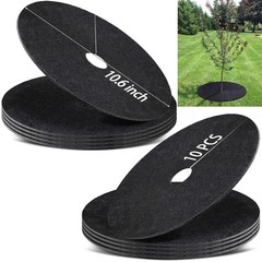 10 Pack Non-Woven Tree Mulch Ring,10.6 Inch Tree Rings for Weed Control, Root…