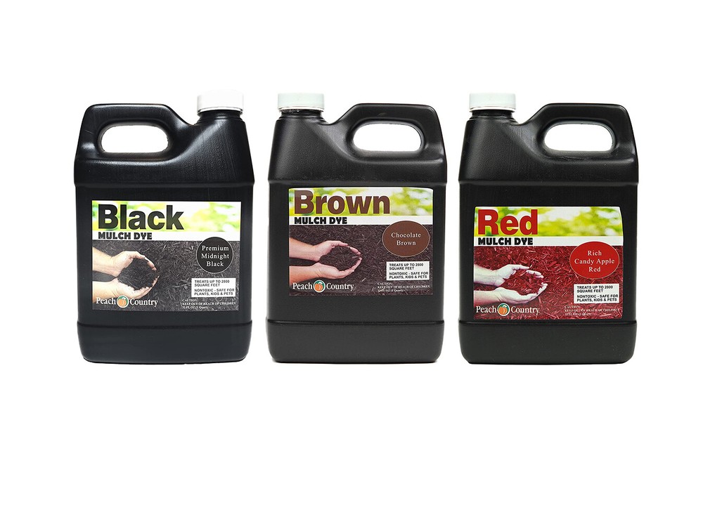 Peach Country Premium Mulch Dye, Color Concentrate – 2,800 Sq. Ft.(1 QT)