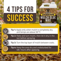 Petra Max Lockscape Mulch Glue for Landscaping 3X 32 OZ, Dries Clear