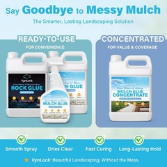 Vynlock Mulch Glue For Landscaping 64 Fl Oz Rock Glue Spray Fast-Drying Strong