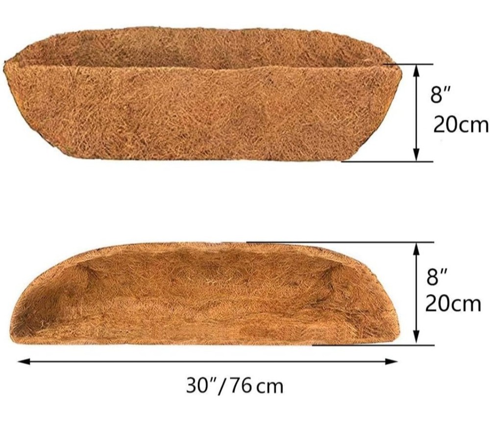 Trough Coco Liners For Hanging Basket Inserts Liner Wall Flower Basket (2pz)