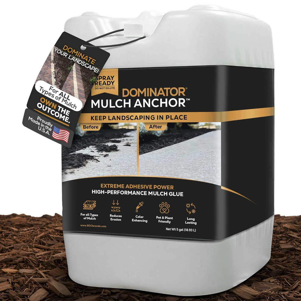 Mulch Anchor 5 Gallon Mulch Glue Spray for Landscaping Gravel Binder | Heavy