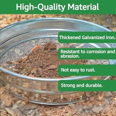 19” Extra Large Soil Sifter with Handles, Compost Sifter for With Handle