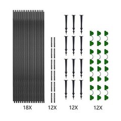 New High Quality Plant Support Tunnel Hoops DIY Fibreglass Tyres For Raised Bed