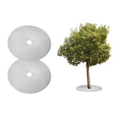 2pcs Tree Mulch Ring 28.3″ Non-Woven Round Tree Protector Weed Barrier, Silver