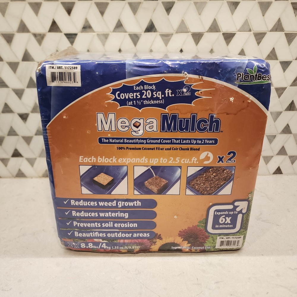 Planters’ Pride PlantBest Mega Mulch Brown Cocoa Shell Decorative Soil Cover 2.5