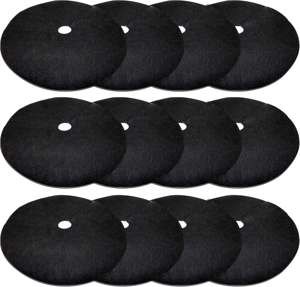 12 Pack 20.5 Inch Non-Woven Tree Mulch Ring Degradable Tree Protector Mat New