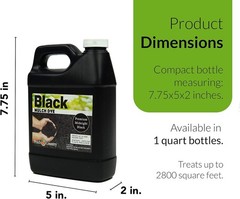 Versatile Midnight Black Mulch Colorant Quart – Safe for Wood and Rubber Mulch