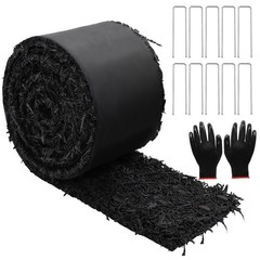 Zatozkar 1 Pcs 10 Ft Long Rubber Mulch Landscaping Garden Mulch Black Roll