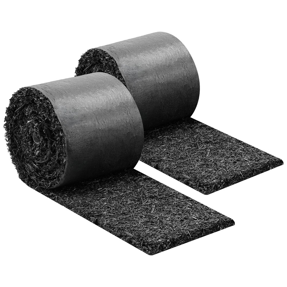 Uimoso Rubber Mulch Roll 140 x 5.5in for Landscaping Recycled 2 Rolls Mulch Mat