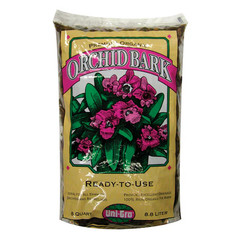 Uni-Gro Orchid Bark Brown Bark Mulch 8 qt for All Epiphytic Orchids 100% Organic