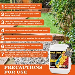 Ercorart 2 Gallon Rock Glue For – Glue Quick Dry Pea Gravel Stone Glue