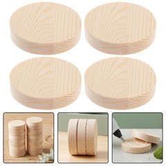 Assorted Color Pine Wood Circle Pieces Reusable for Crafting Home Projects