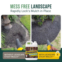 Lockscape Sticky Mulch Glue for Landscaping (64 Ounce) – Lasts Up to 2 Years, No