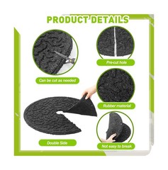 Peryiter 6 Pcs Rubber Mulch Tree Ring, Heavy Duty Rubber Mulch Mat, Tree Prot…