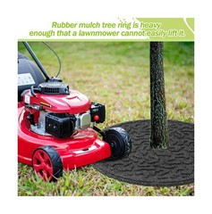 Peryiter 6 Pcs Rubber Mulch Tree Ring, Heavy Duty Rubber Mulch Mat, Tree Prot…