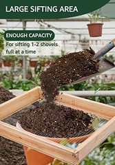 Soil Sifter,Dirt Sifter for Gardening Rock Sifter for Rocks Compost Sifter