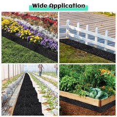 Zatozkar 1 Pcs 10 Ft Long Rubber Mulch Landscaping Garden Mulch Black Roll