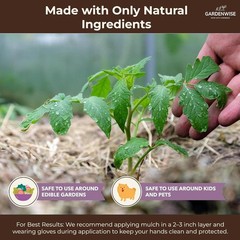 Organic Wood Mulch for Garden & Vegetables | Natural Moisture Control Soil Cover