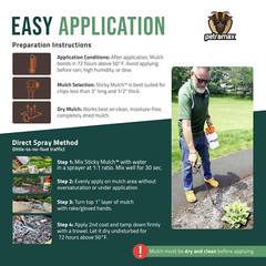Sticky Mulch Glue for Landscaping (64oz) – Non-Toxic, Ultra-Concentrated Binder