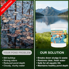 Muck Reducer – 1LB Natural Sludge Solution Tablets 1 Pound, White