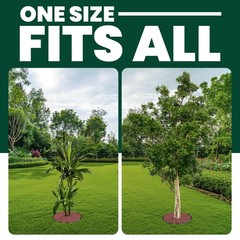 24-inch Heavy Duty Reversible Mulch Ring Tree Protector Rubber Mat for Tree P…