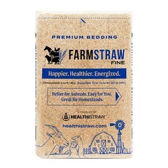 HealthiStraw FarmStraw Fine Animal Bedding, Compressed Bale, 3 Cubic Feet