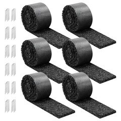 Uimoso Rubber Mulch Roll 120 x 4.5in 6 Pack for Landscaping Pathway Mulch Mat