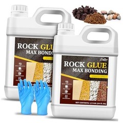 Rock Glue for Landscaping – Strong Mulch Glue for Pea Gravel Landscape, 128oz