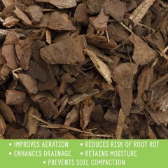Houseplant Mulch (8 Quarts) – Small Bark Wood Chips for Indoor, Patio, Potted Pl