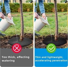 12 Pack 20.5 Inch Non-Woven Tree Mulch Ring Degradable Tree Protector Mat New