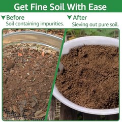 19” Extra Large Soil Sifter with Handles, Compost Sifter for With Handle