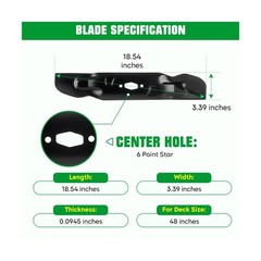 Youxmoto 618-09236 Blade Spindle Kit for 54 Inch Deck Cub Cadet MTD Craftsman…