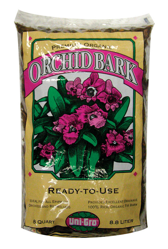 Uni-Gro Orchid Bark Brown Bark Mulch 8 qt. for All Epiphytic Orchids & Bromeliad