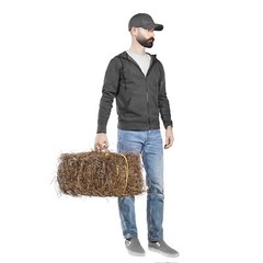 Garden Elements Long Leaf Pine Straw Bale For Mulch, Soil Amendment, 12.5 Pounds