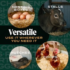HealthiStraw FarmStraw Coarse Animal Bedding, Compressed Bail, 3 cubic feet