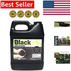 Versatile Midnight Black Mulch Colorant Quart – Safe for Wood and Rubber Mulch