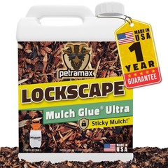 Lockscape Ultra Mulch Glue for Landscaping, 1 Gallon | Lasts Up to 2 Years, N…
