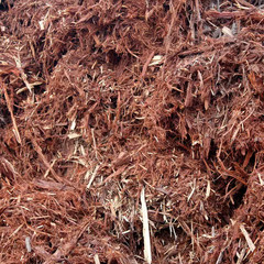 1 Cu. Yd. Bulk Shredded Redwood Gorilla Hair Landscape Wood Mulch and Topsoil