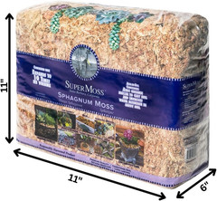 (22330) Orchid Sphagnum Moss Dried, Natural, 2.1Lbs Small Bale