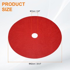 8pcs Tree Mulch Ring 24.4″ Non-Woven Round Tree Protector Weed Barrier, Red