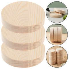 20Pcs Unfinished Pine Wood Rounds for Crafts Durable Home DIY Decorations