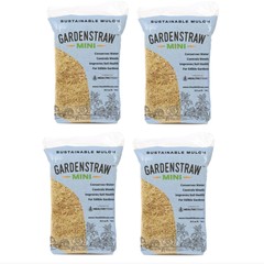 Healthistraw GardenStraw Mini, Garden Straw Mulch, 0.5 cu ft (Pack of 4)