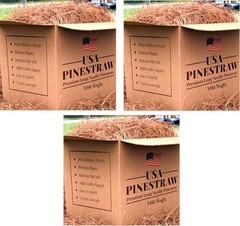 Long Needle Pine Straw Mulch 240 Sqft Coverage 1 Set Premium USA Harvested