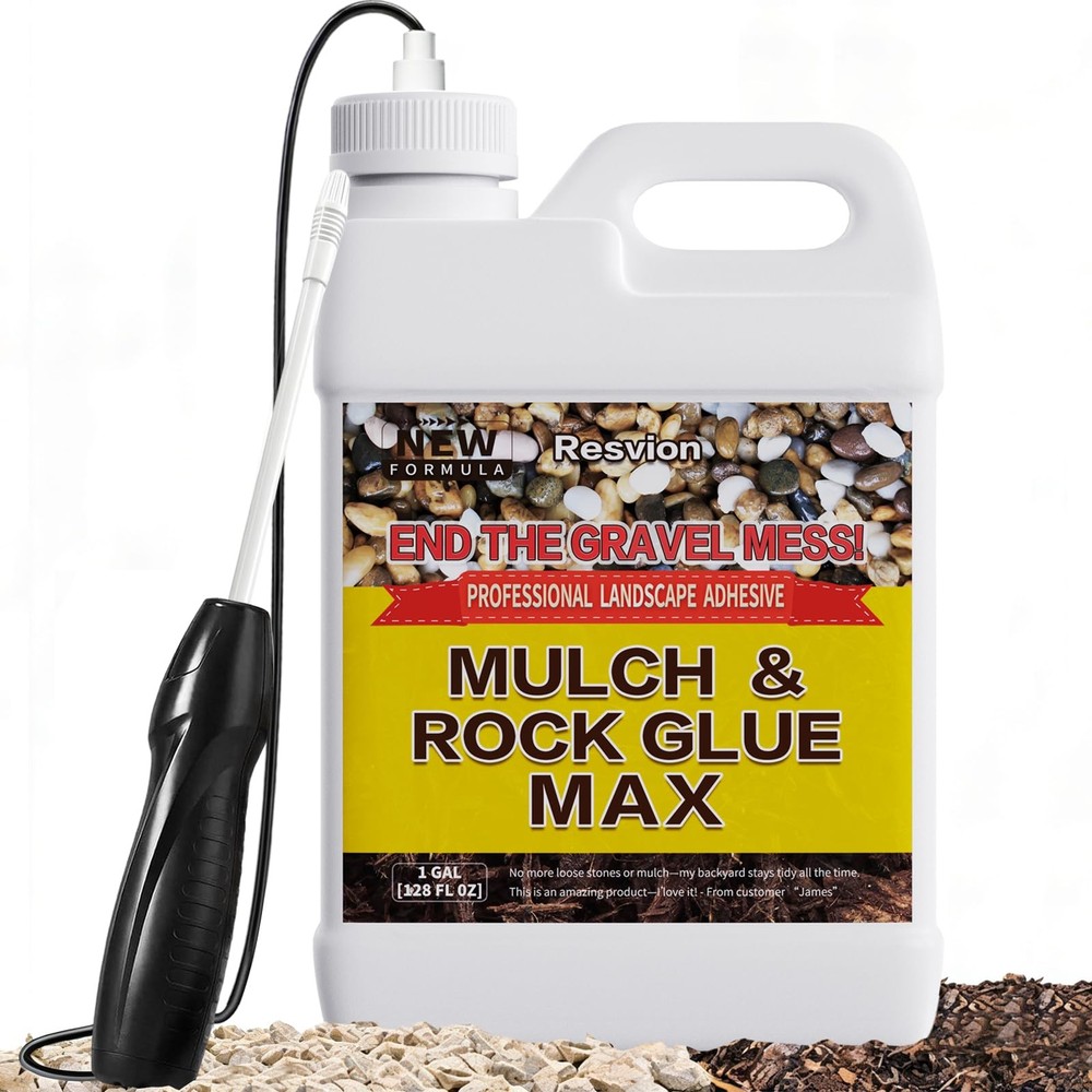 Resvion Rock Glue For Landscaping Electric Sprayer 1 Gal Ready-To-Use Mulch