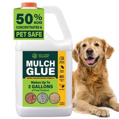 ECO LIVING SOLUTIONS Mulch Glue for Landscaping – Rock & 1 gallon, White