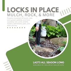 Mulch & Rock Bond – Binder for Mulch, Rock, Bark, & Pea Gravel, Safe 5 Gallon
